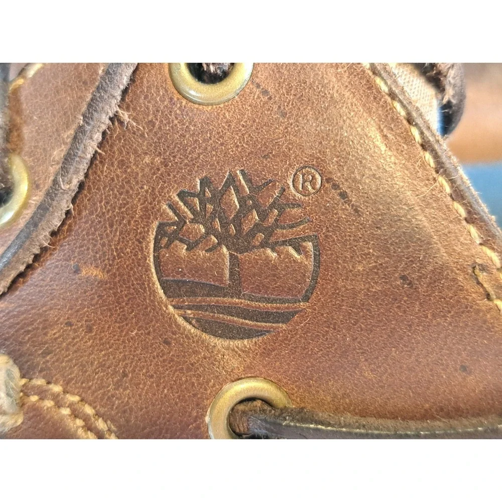 Timberland Mens Brown Leather Boat Shoes‎ Nautical Signal Flag Lining Loafers 12